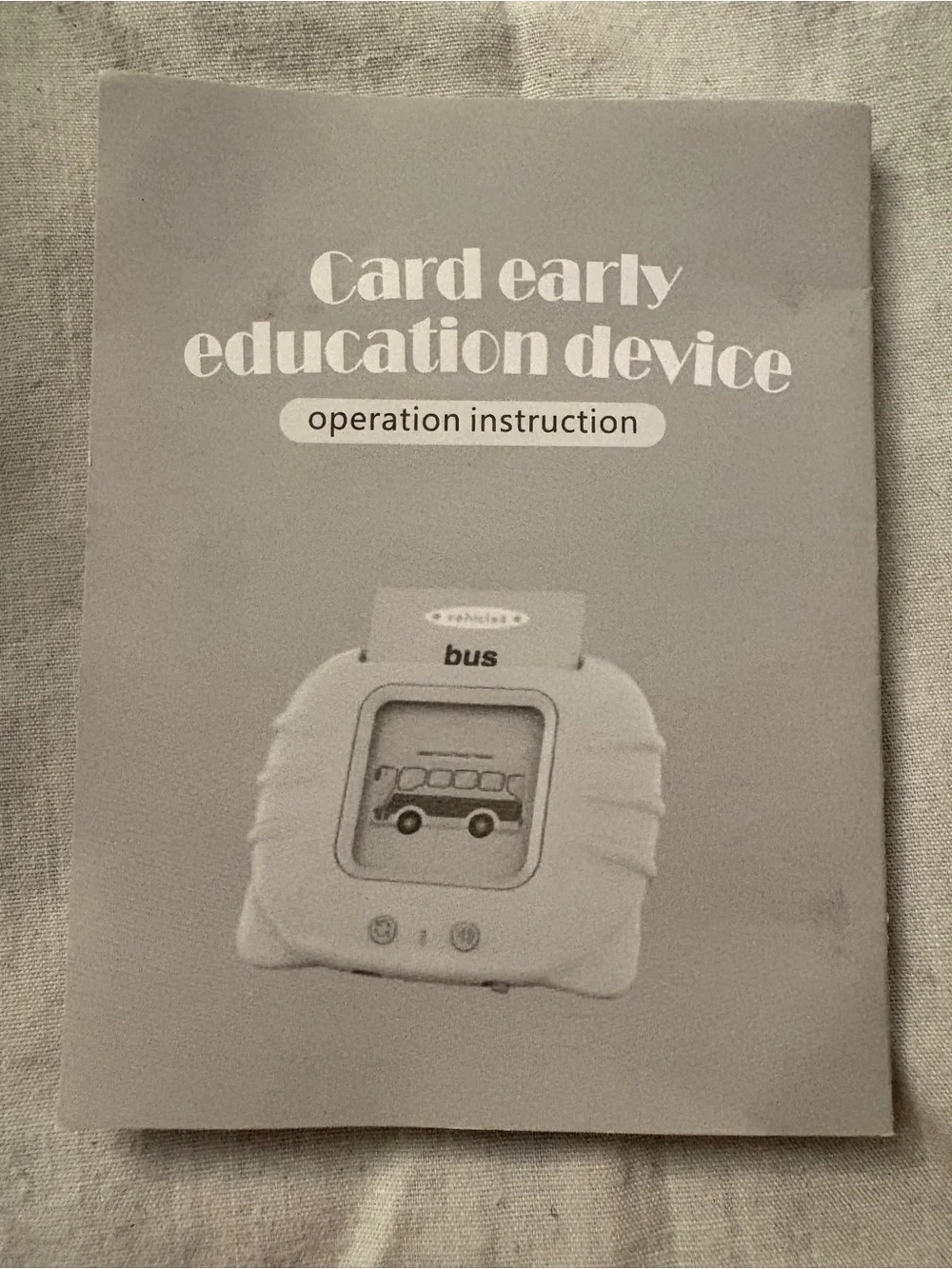 Cute Pink Kids Handheld Learning Console with Blue Screen